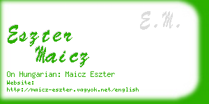 eszter maicz business card